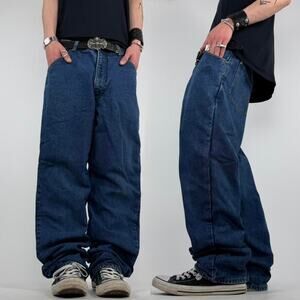 Vintage y2k baggy wide leg dickies grunge faded stonewash jeans